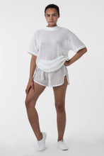 Load image into Gallery viewer, RIN401 - Cotton Mock Neck Fishnet T-Shirt