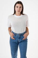 Load image into Gallery viewer, RIN401 - Cotton Mock Neck Fishnet T-Shirt
