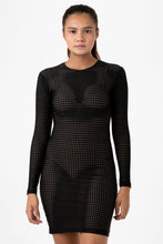 Load image into Gallery viewer, RNS309 - Long Sleeve Circle Mesh Dress