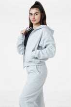 Load image into Gallery viewer, HF16 - 14oz. Cropped Heavy Fleece Zip Up Hooded Sweatshirt
