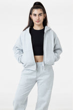 Load image into Gallery viewer, HF16 - 14oz. Cropped Heavy Fleece Zip Up Hooded Sweatshirt
