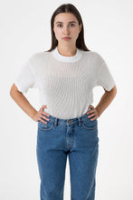Load image into Gallery viewer, RIN401 - Cotton Mock Neck Fishnet T-Shirt
